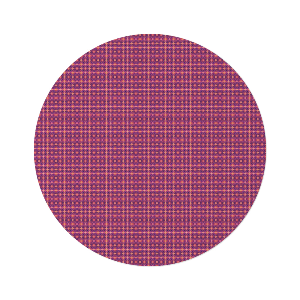 Net Circles by Uta Feinstein Round Rug