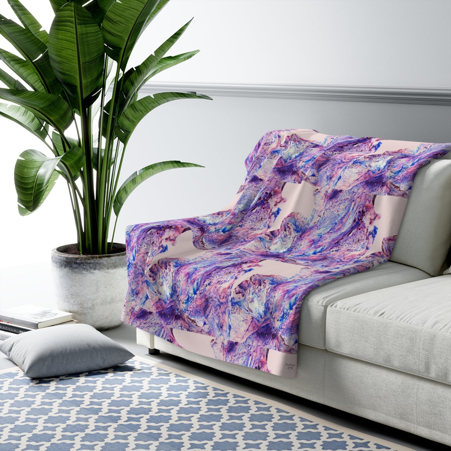Butterfly by Lu Meng  Sherpa Fleece Blanket