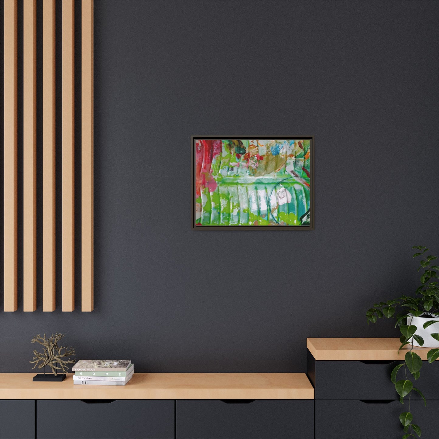'A Mix of Life' Framed Canvas Art