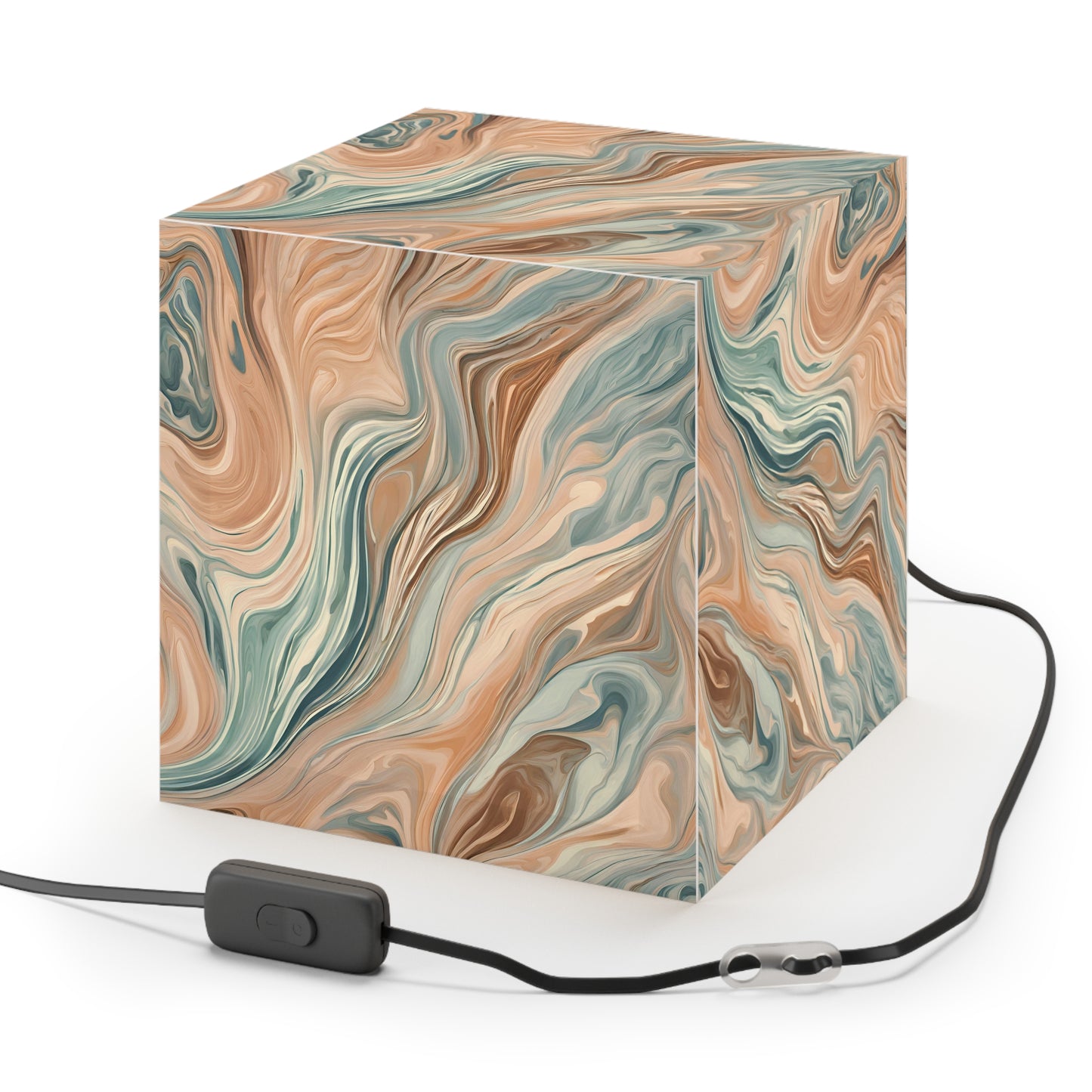 Mocha Elegance Light Cube Lamp