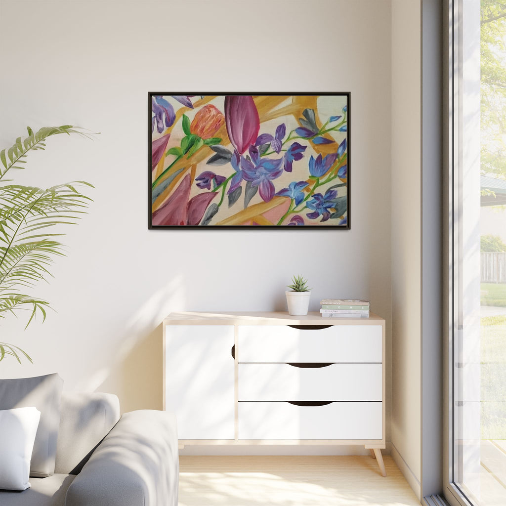 'A Dream of Flowers' Framed Canvas Art