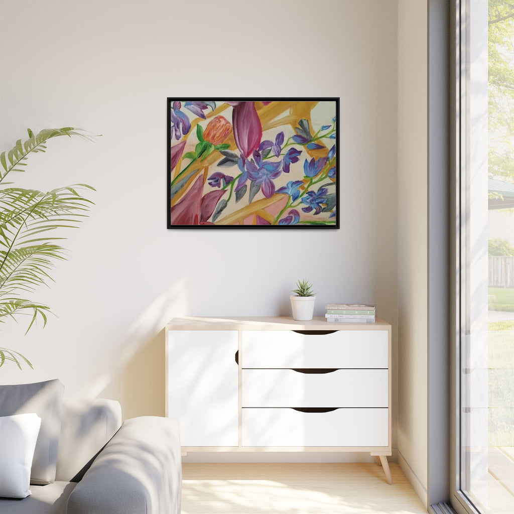 'A Dream of Flowers' Framed Canvas Art