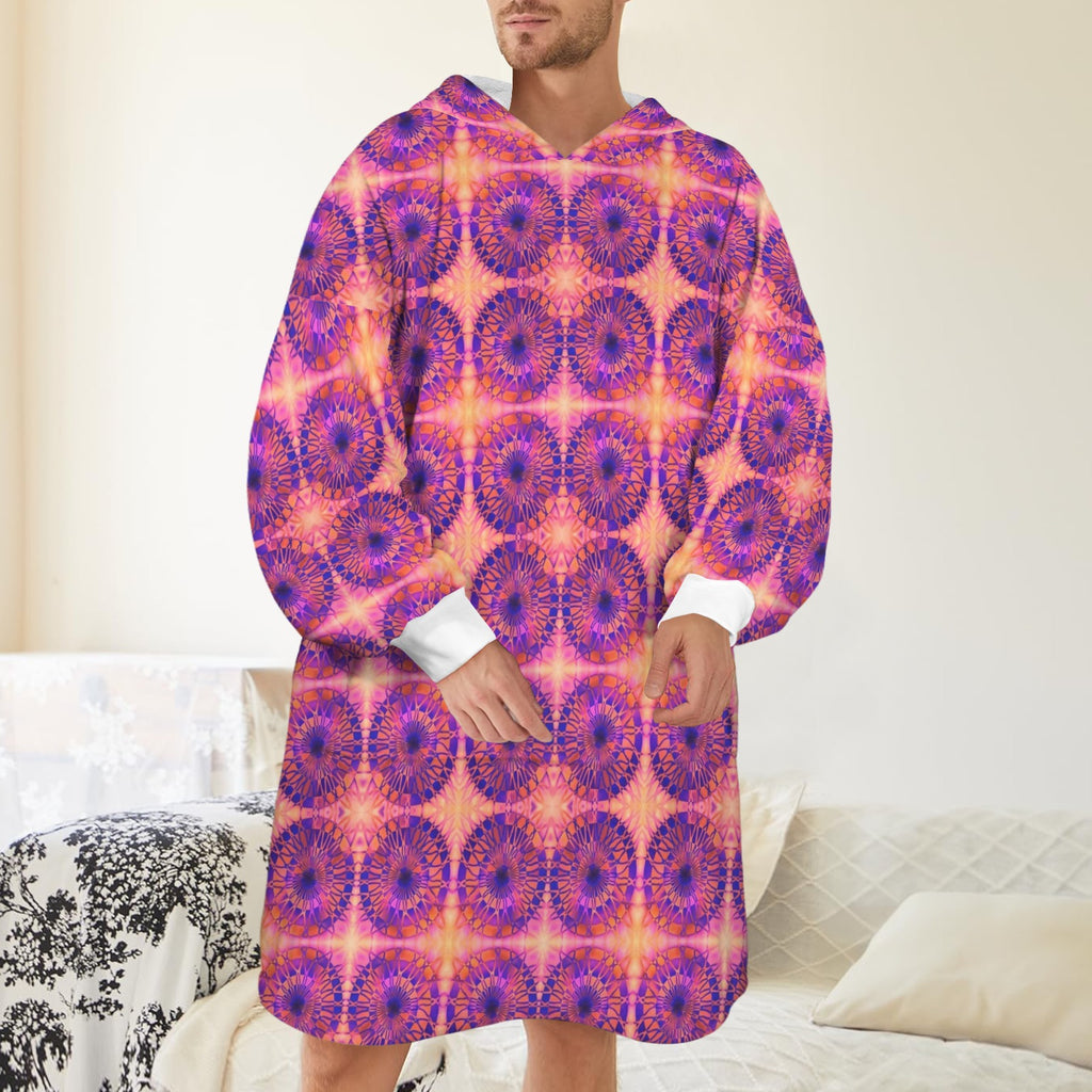 Net Circles by Uta Feinstein Unisex Blanket Hoodie