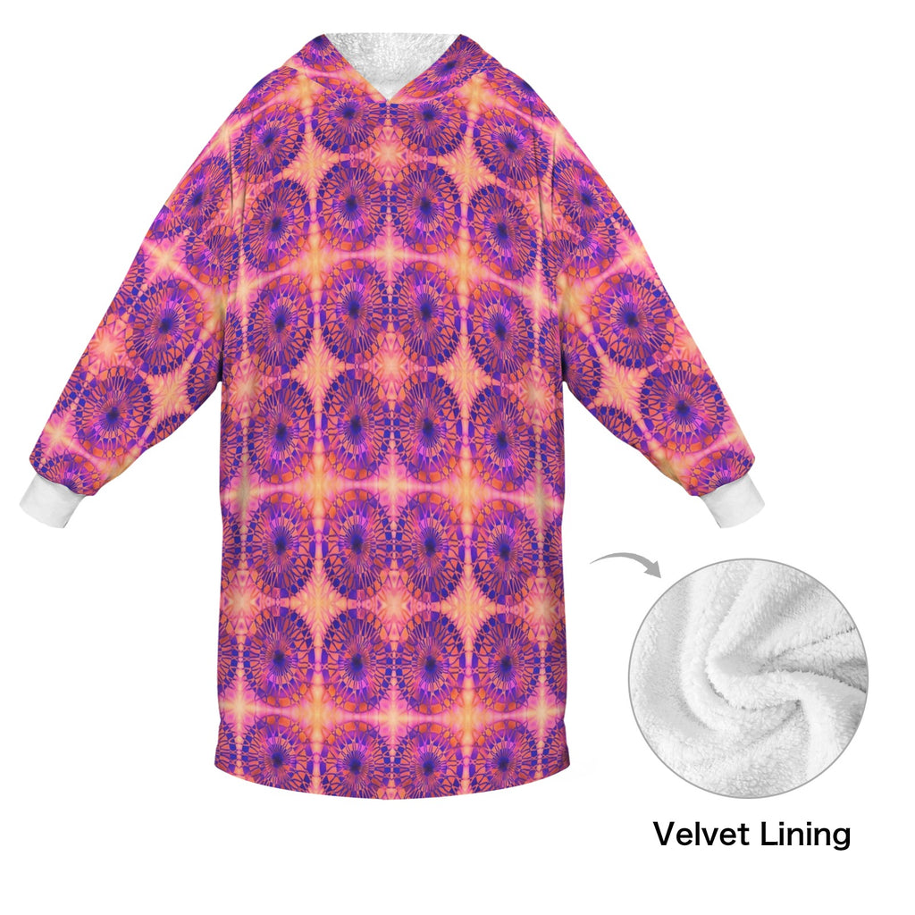 Net Circles by Uta Feinstein Unisex Blanket Hoodie