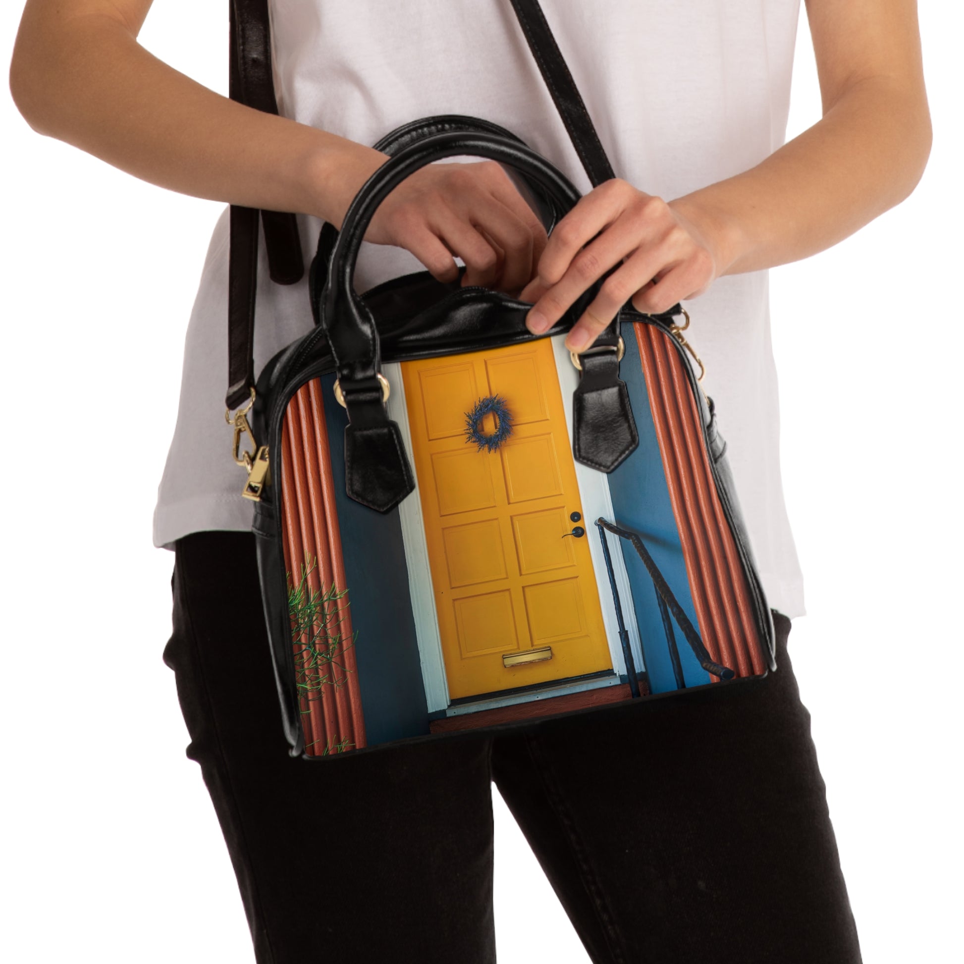 The Yellow Door by Mariah Adams Hand Bag