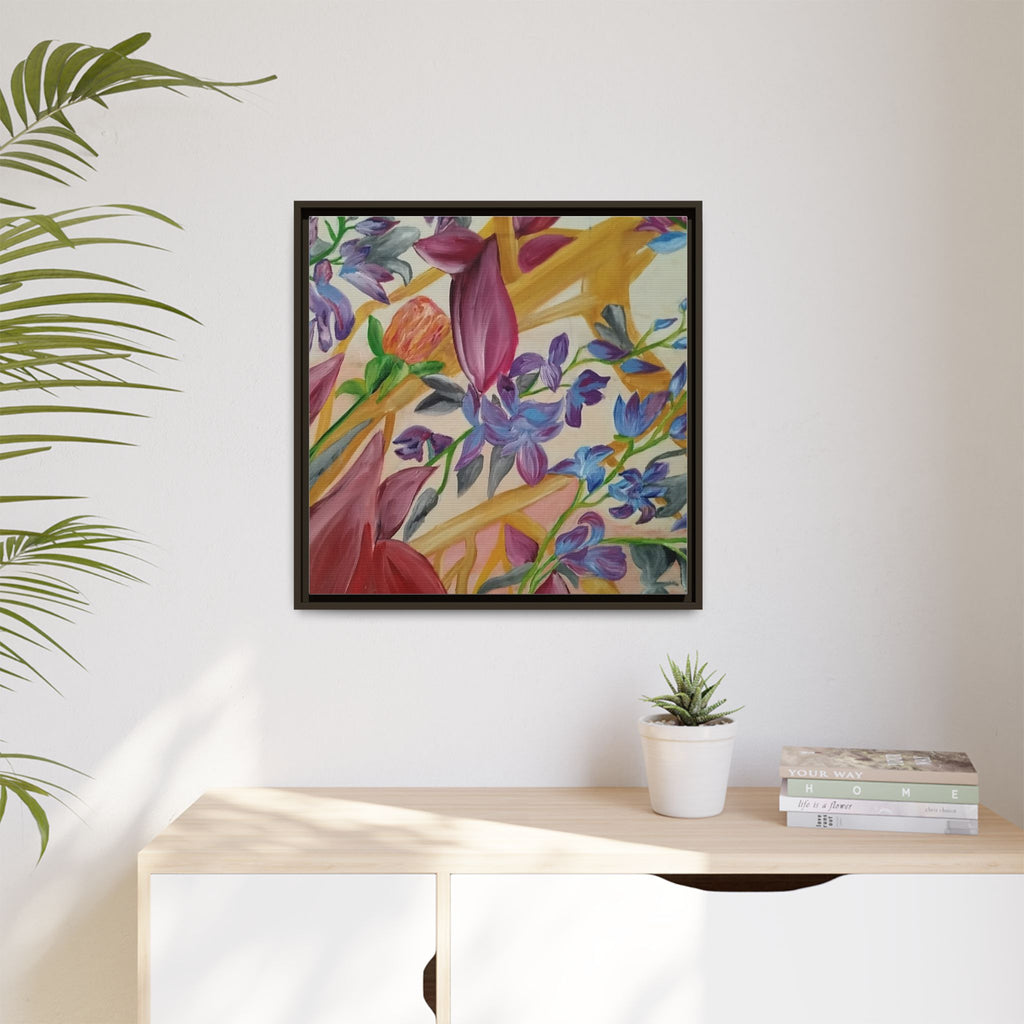 'A Dream of Flowers' Framed Canvas Art