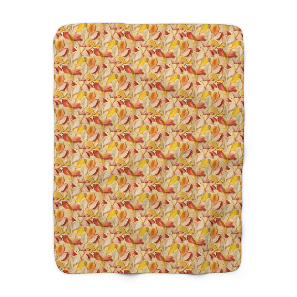 Textured Petals Sherpa Fleece Blanket