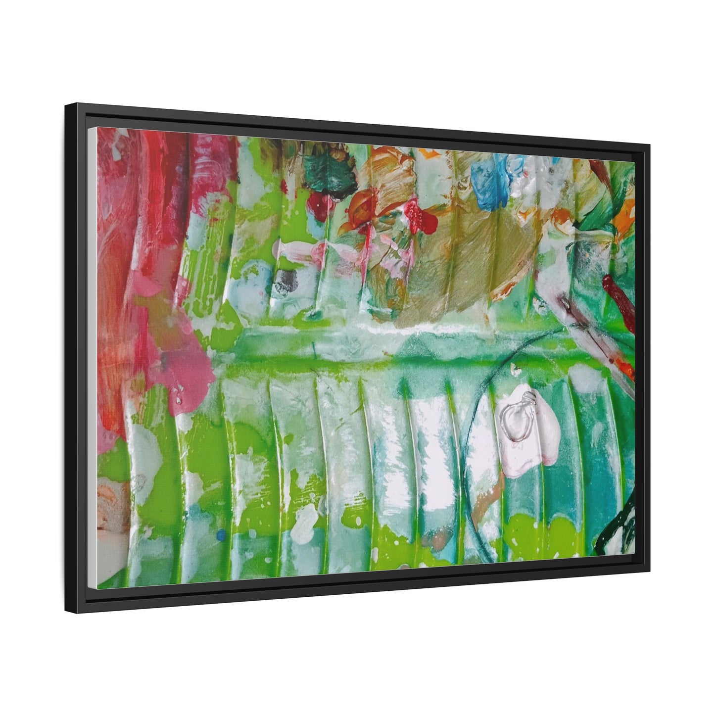 'A Mix of Life' Framed Canvas Art