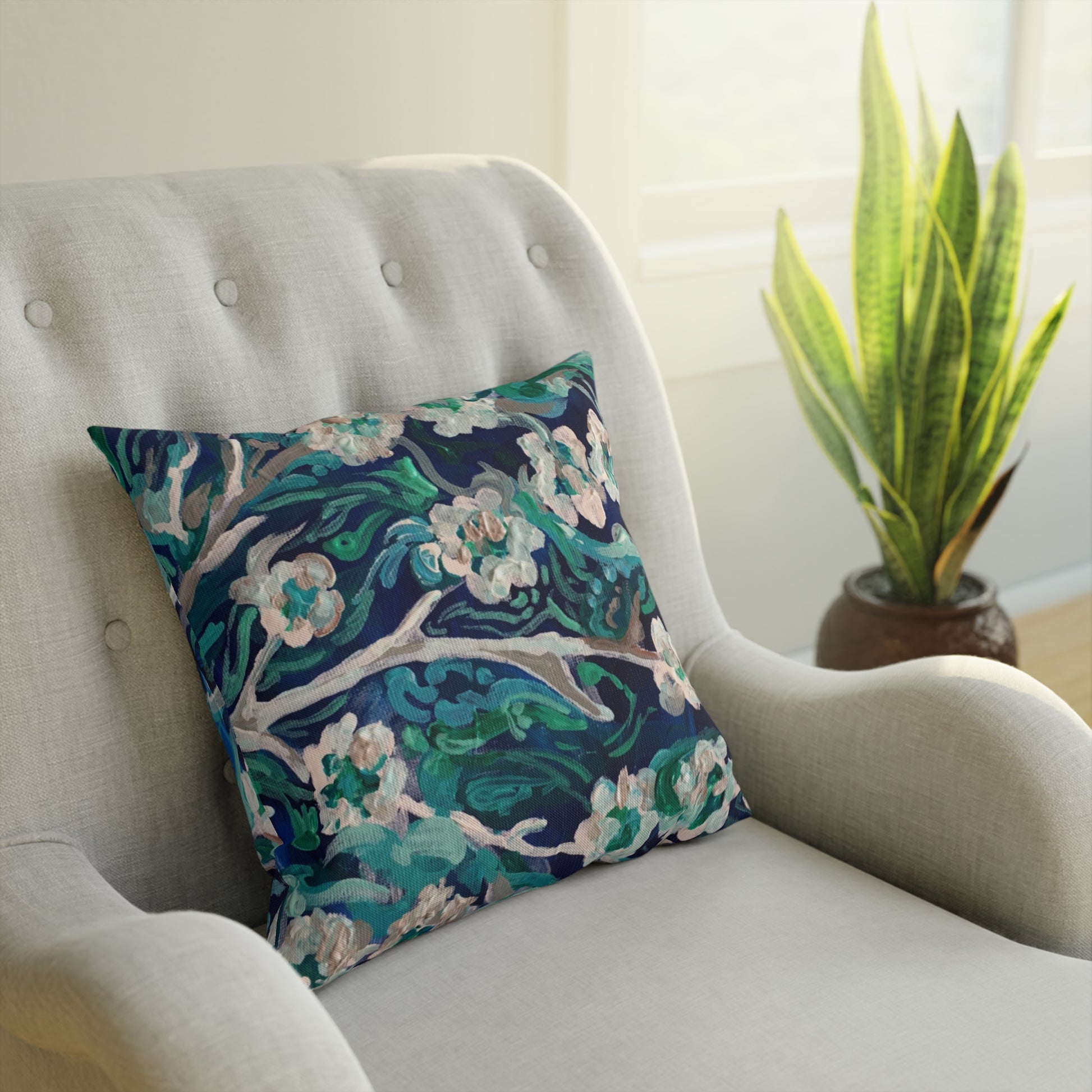 Flowers at Water by Almendrohome Pillow