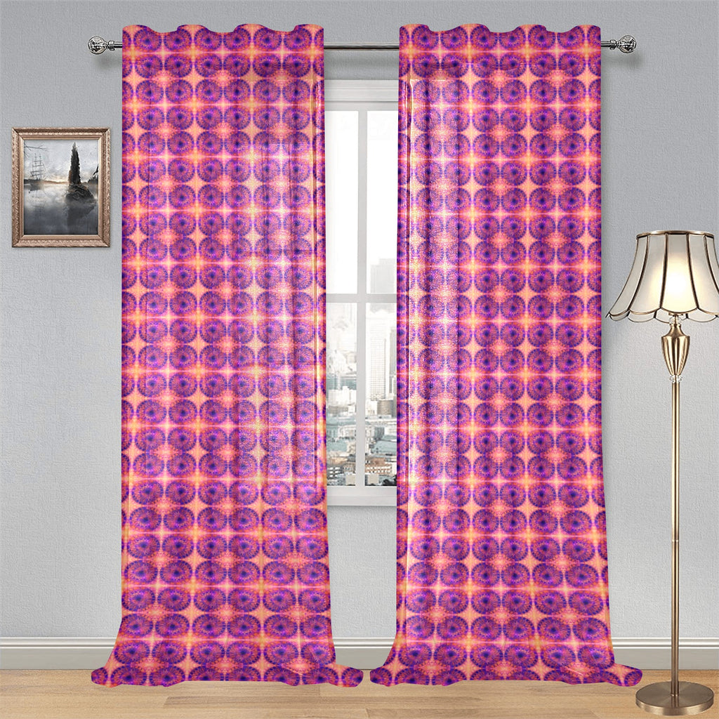 Net Circles by Uta Feinstein Curtain (Two-Piece)