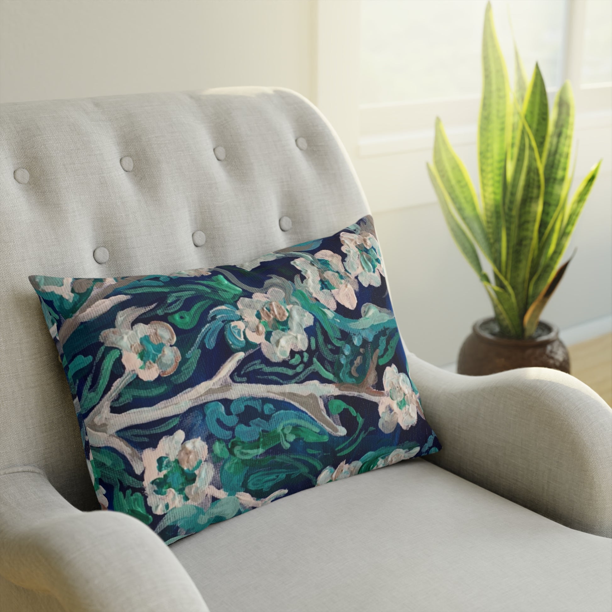 Flowers at Water by Almendrohome Pillow