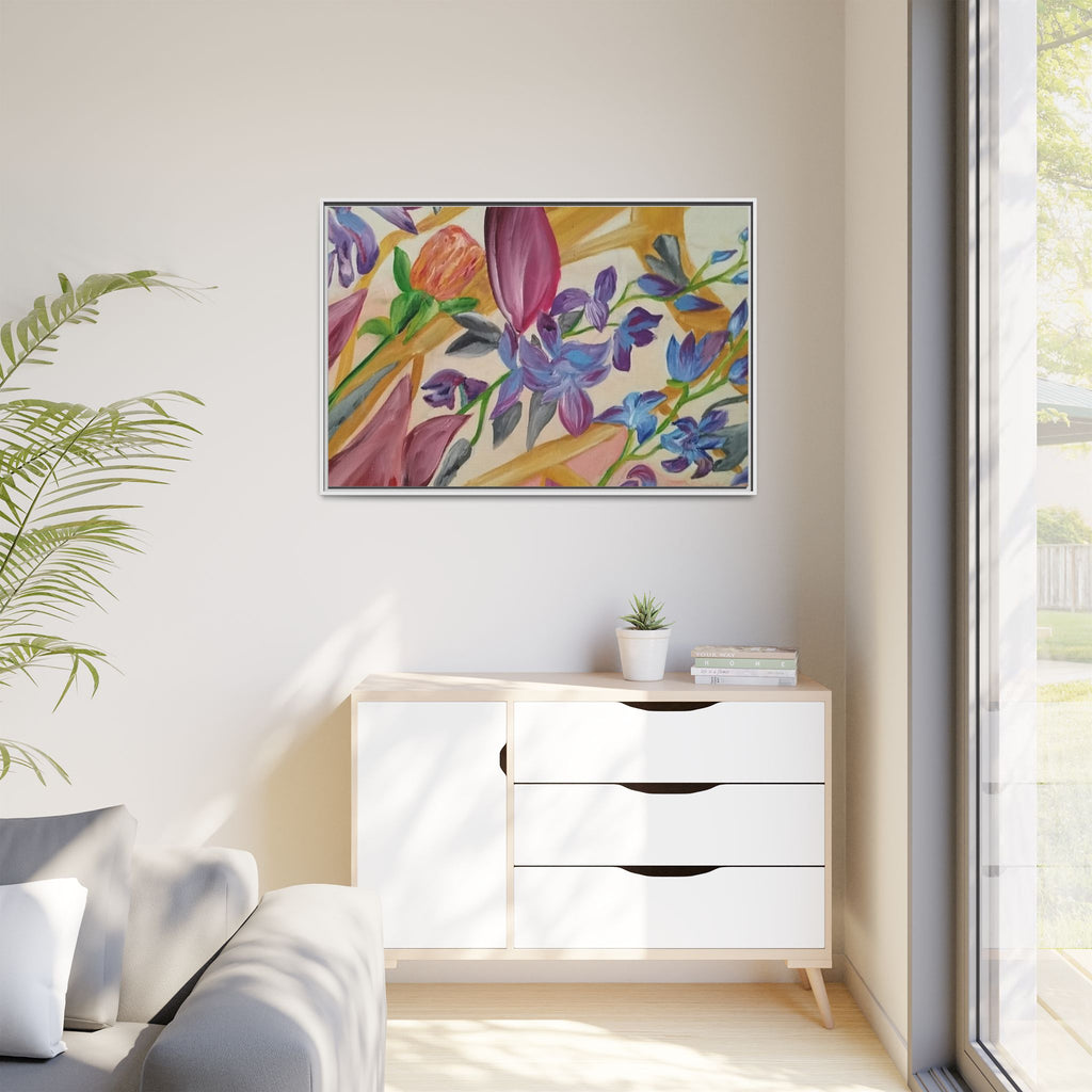 'A Dream of Flowers' Framed Canvas Art