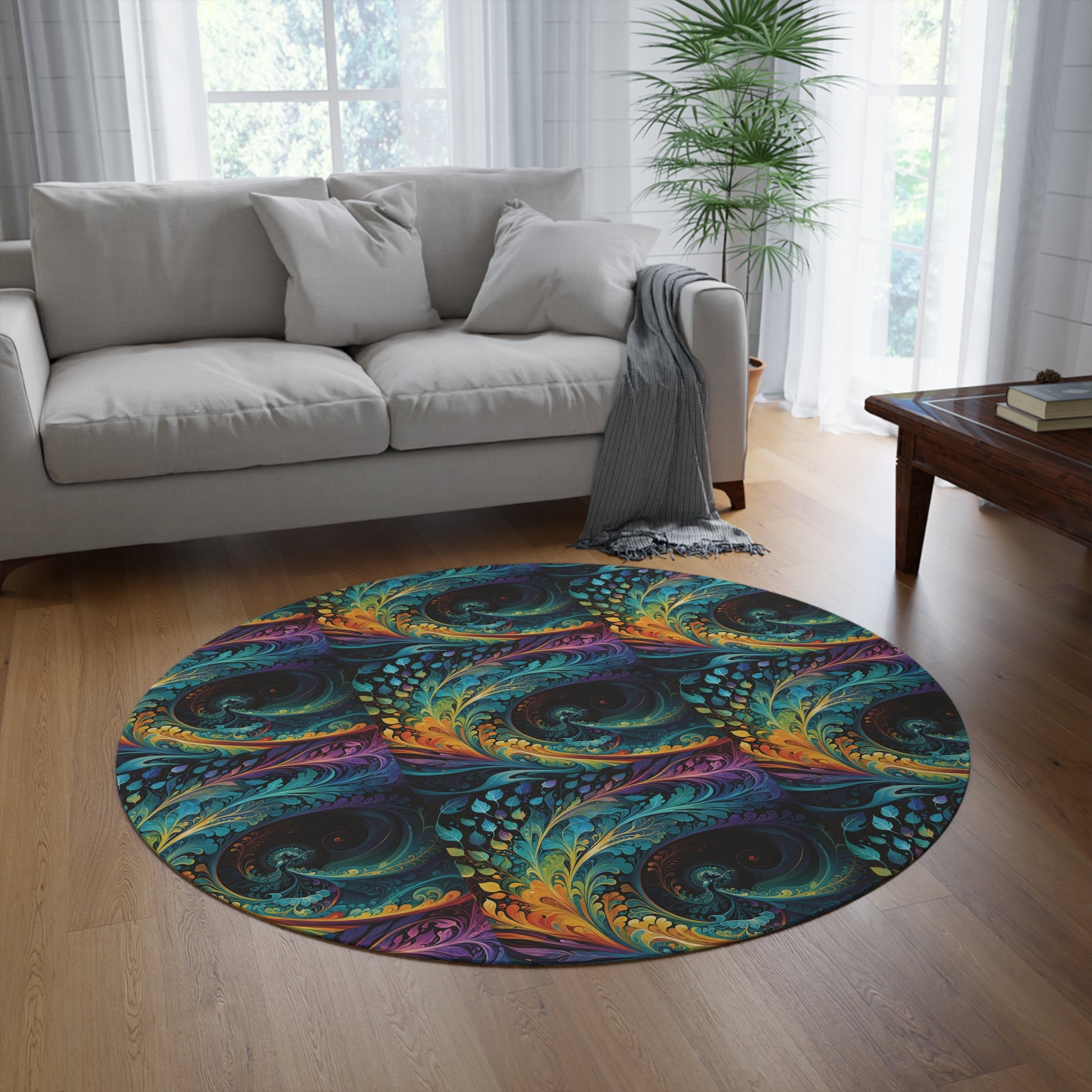 The Rhythm of Expression by Madland Round Rug