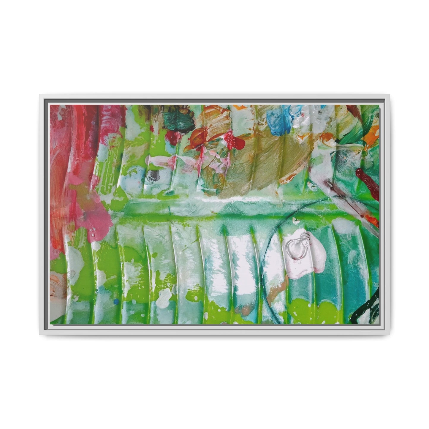 'A Mix of Life' Framed Canvas Art