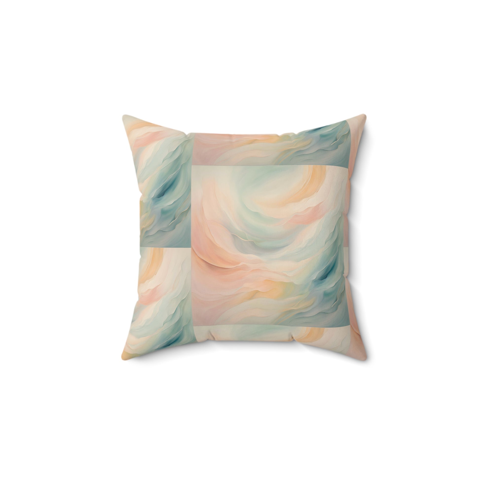 Ethereal Waves Faux Suede Square Pillow