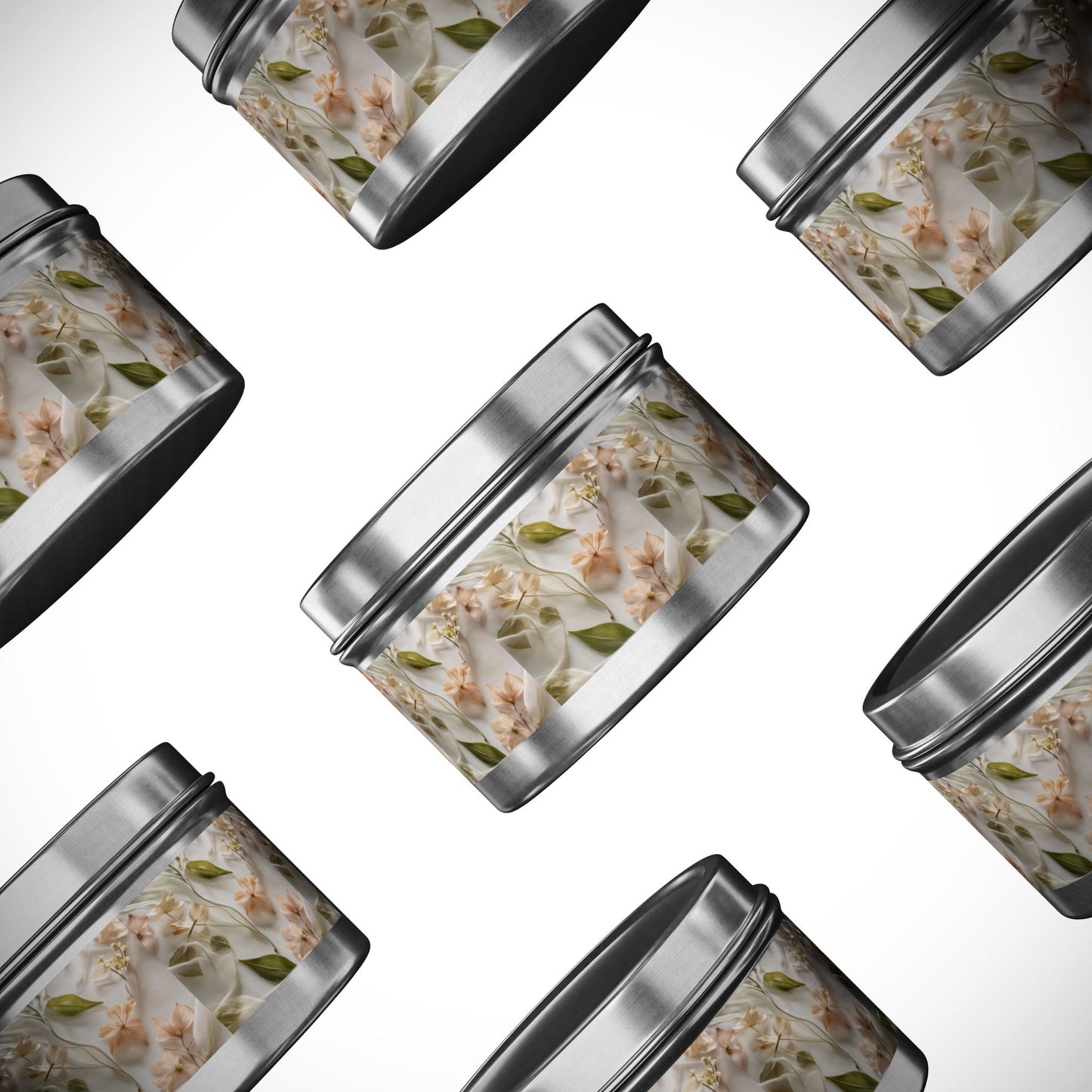 Botanical Elegance Tin Candles