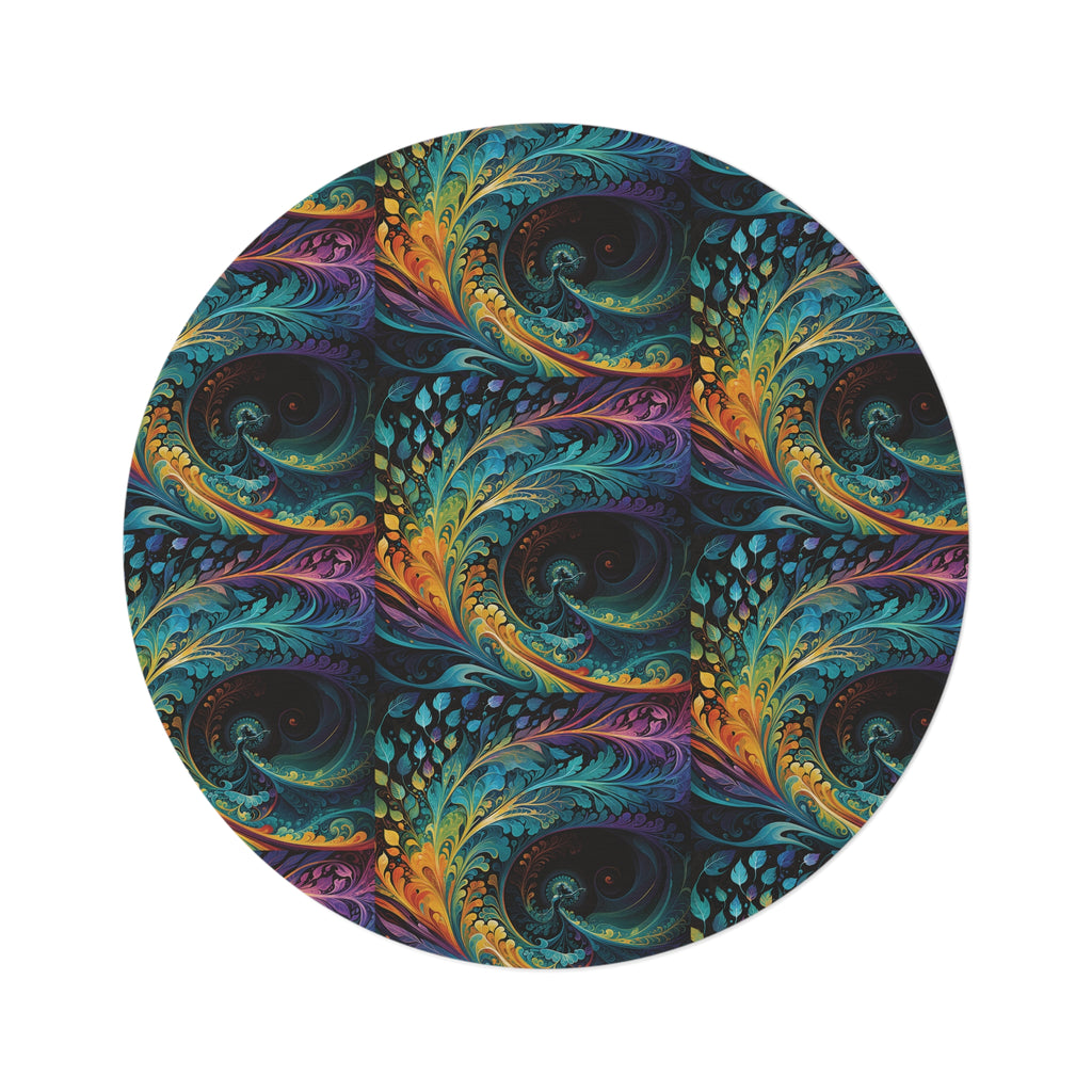 The Rhythm of Expression by Madland Round Rug