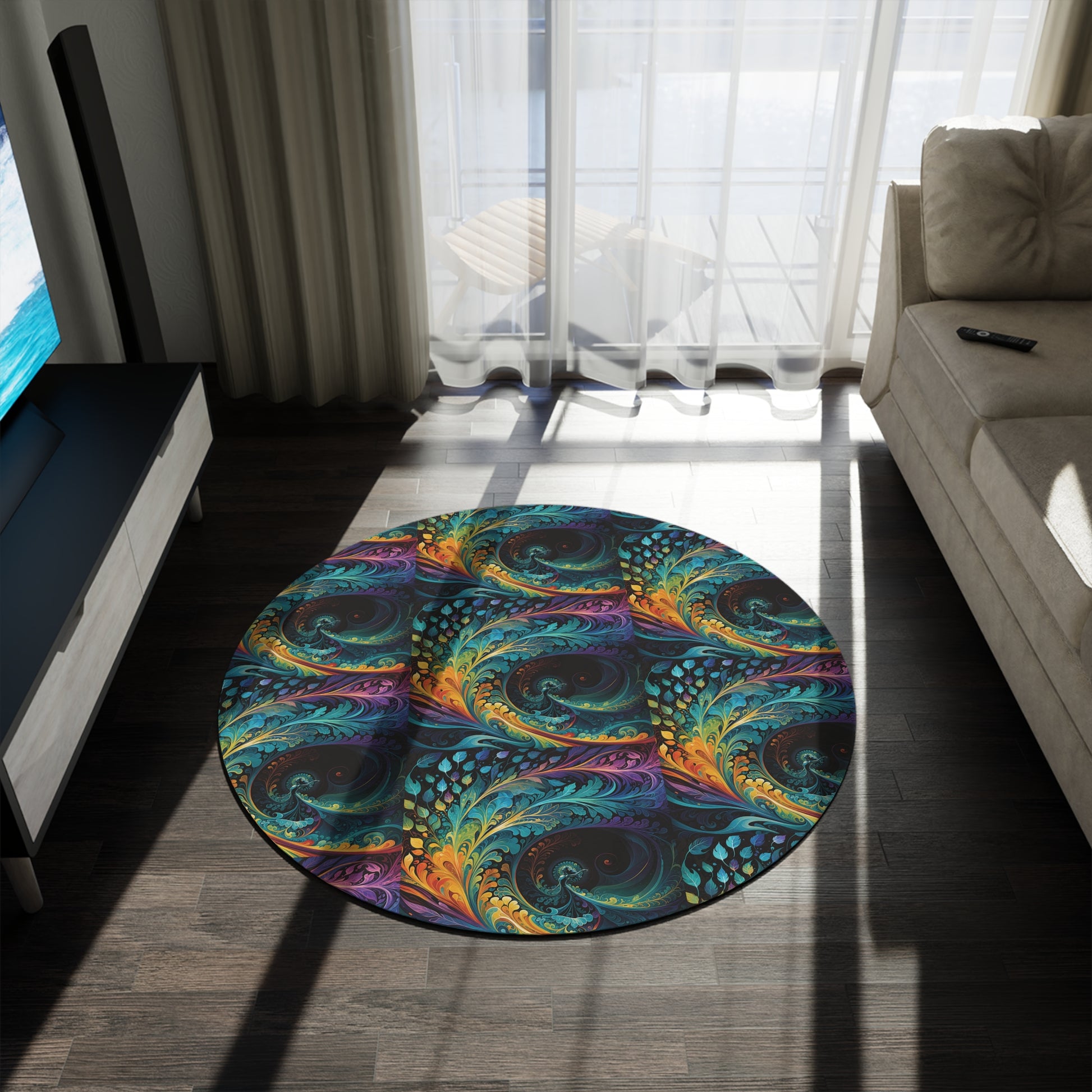 The Rhythm of Expression by Madland Round Rug