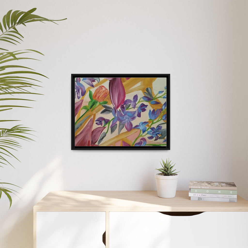 'A Dream of Flowers' Framed Canvas Art