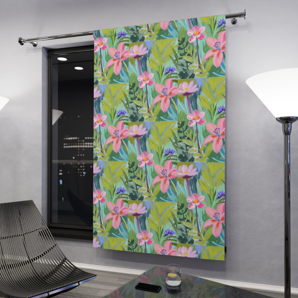 Flowers Window Curtain (1 Piece)