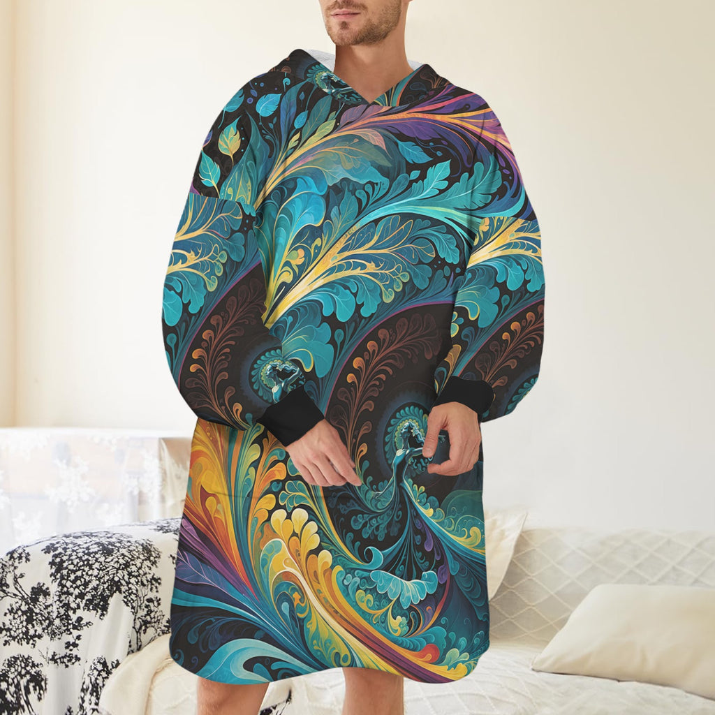 The Rhythm of Expression by Madland Unisex Blanket Hoodie