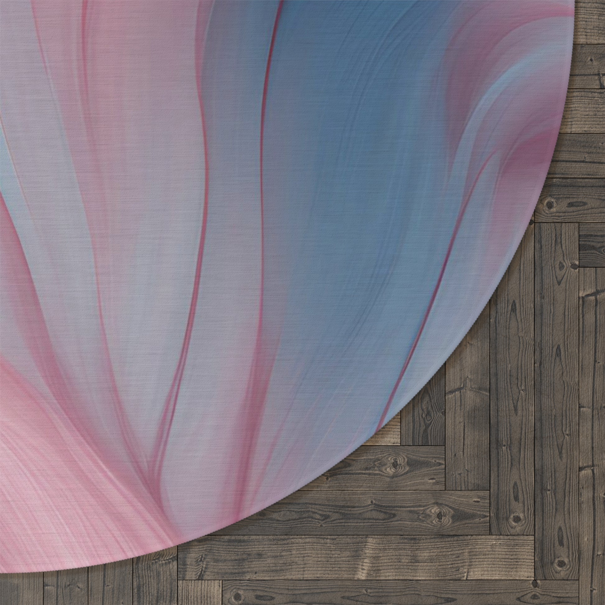 Rose Blue Round Rug