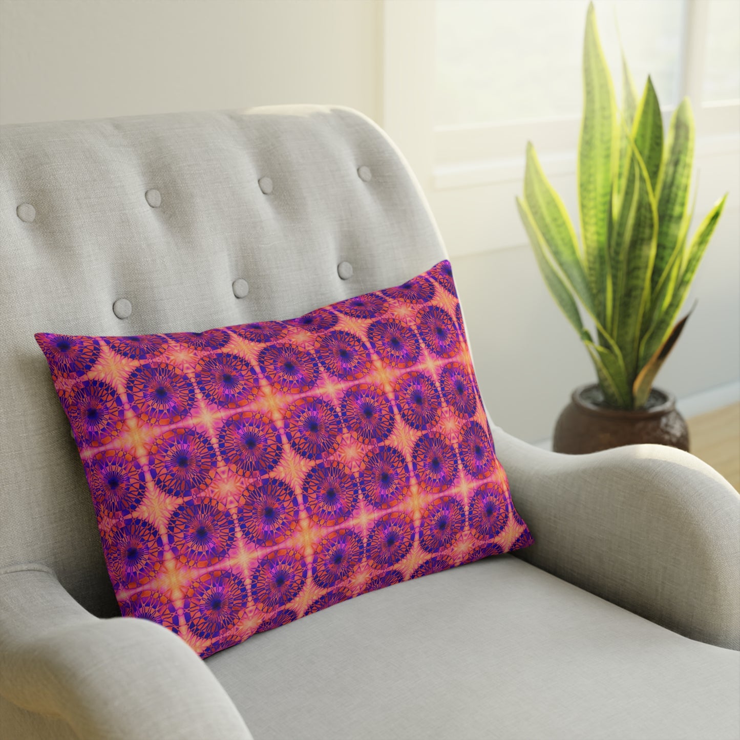 Net Circles by Uta Feinstein Pillow