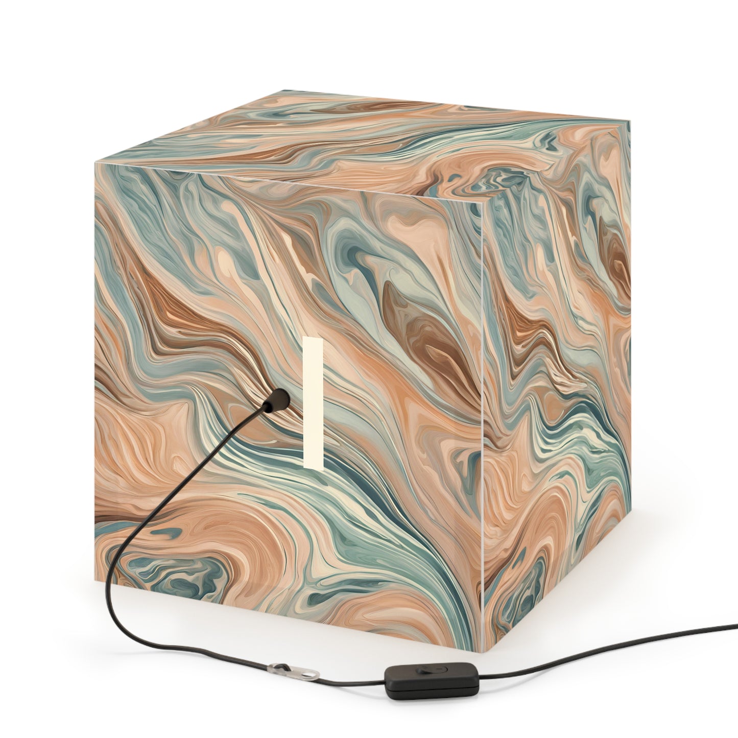 Mocha Elegance Light Cube Lamp