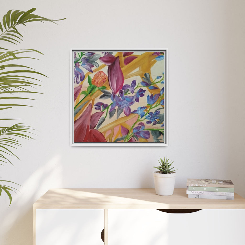 'A Dream of Flowers' Framed Canvas Art