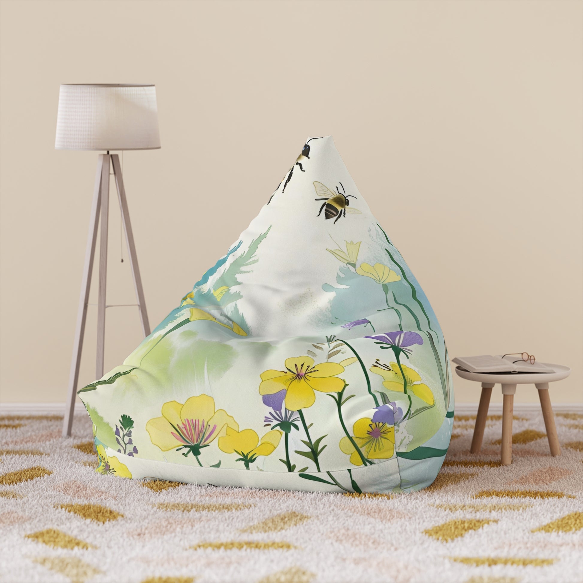 Bee Garden Bean Bag Chair Cover
