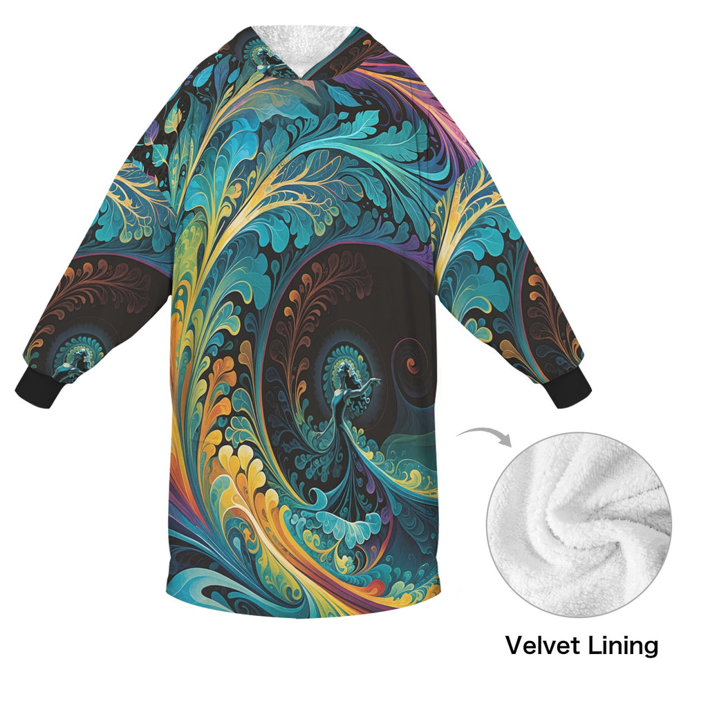The Rhythm of Expression by Madland Unisex Blanket Hoodie