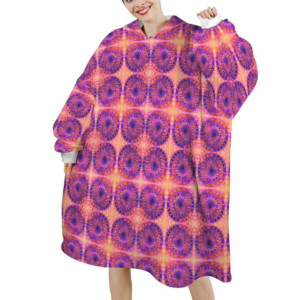 Net Circles by Uta Feinstein Unisex Blanket Hoodie