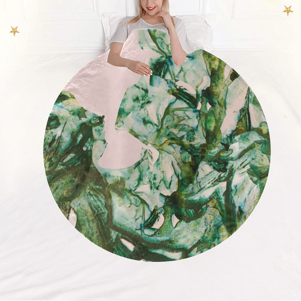 Vegetating by Lu Meng Circular Ultra-Soft Micro Fleece
