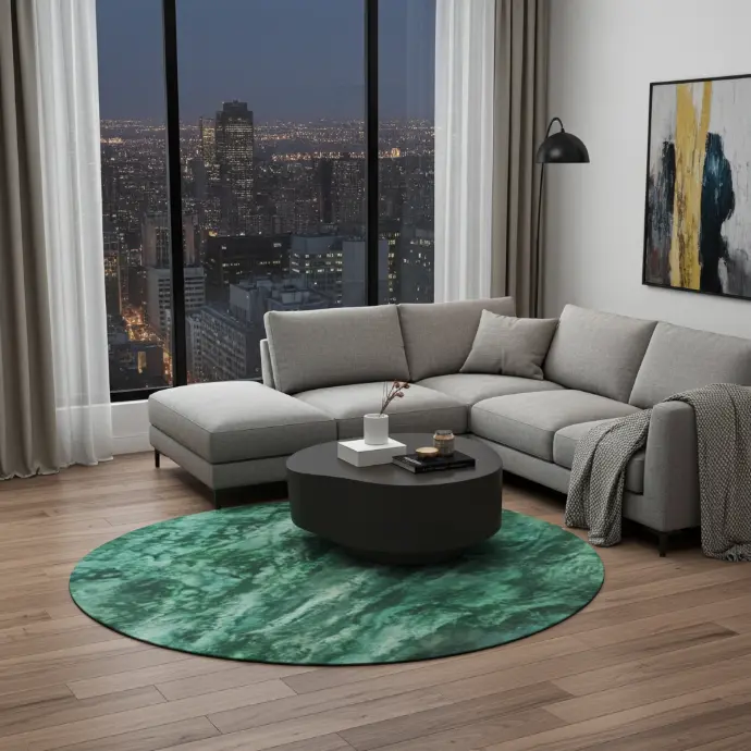 [malachite] Malachite Round Rug