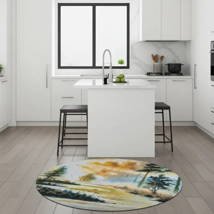 Golden Hush Round Rug