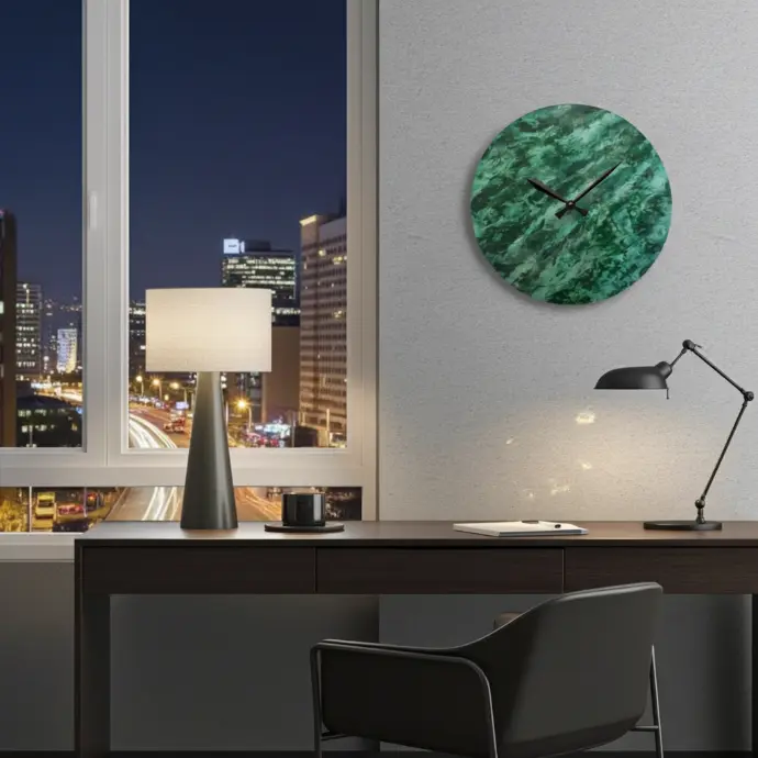 Malachite Wall Clock