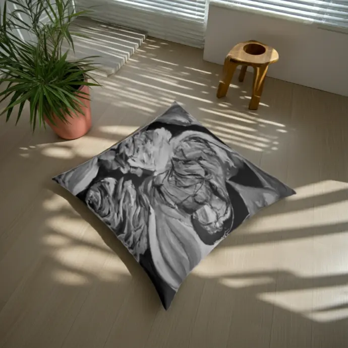 The Art of Petals I In the Shadows Floor Cushion