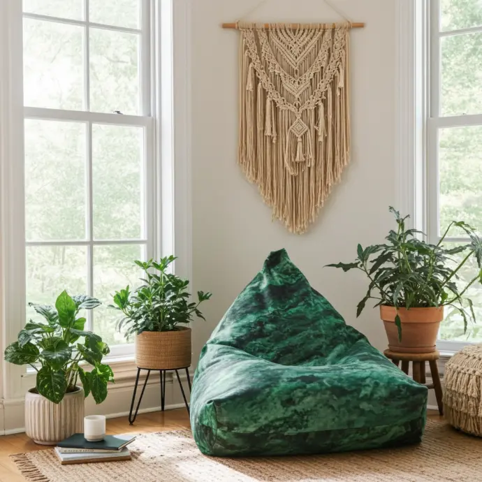 Malachite Bean Bag  