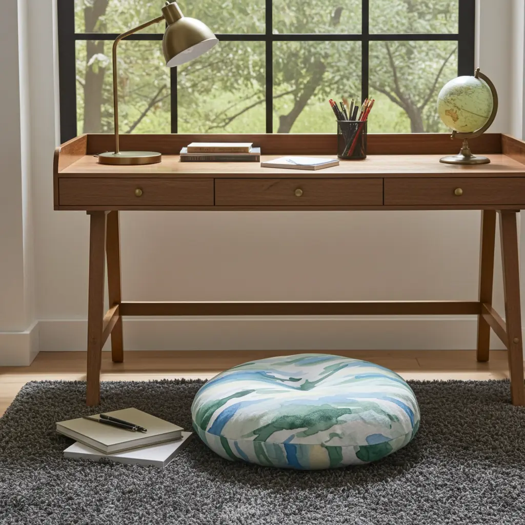 Mind Garden Hue 5 Tufted Round Floor Cushion 