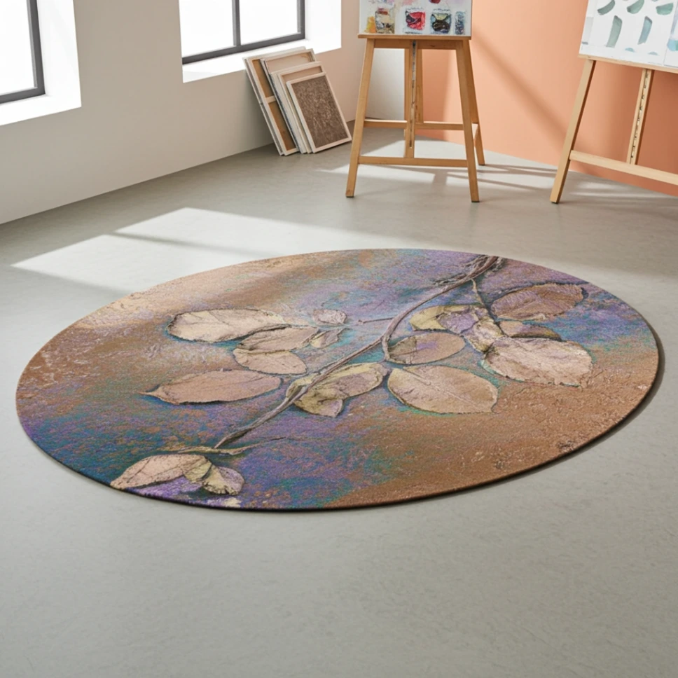 Painting by Dr Amy Marschall Round Rug 