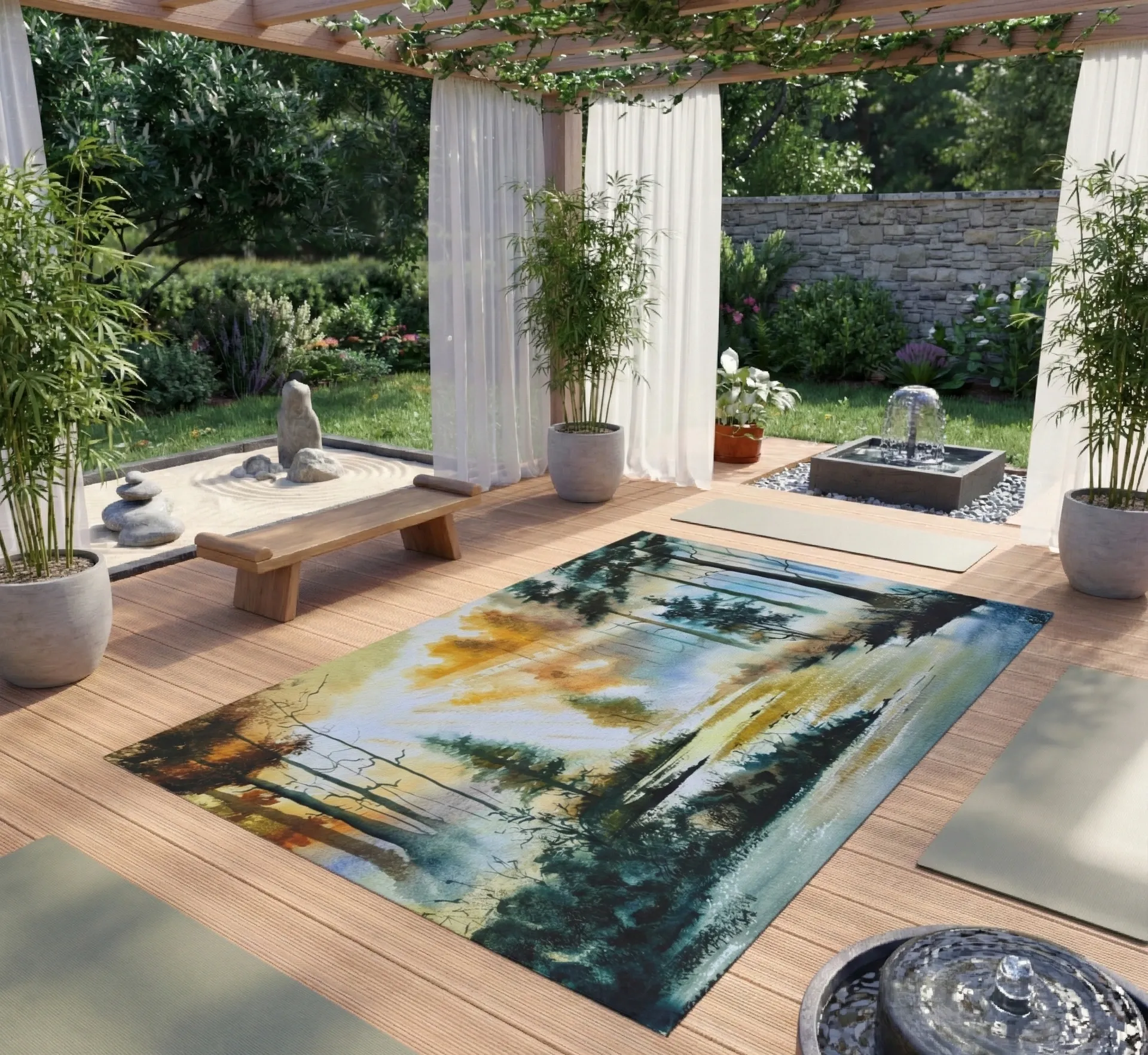 Golden Hush Outdoor Rug 