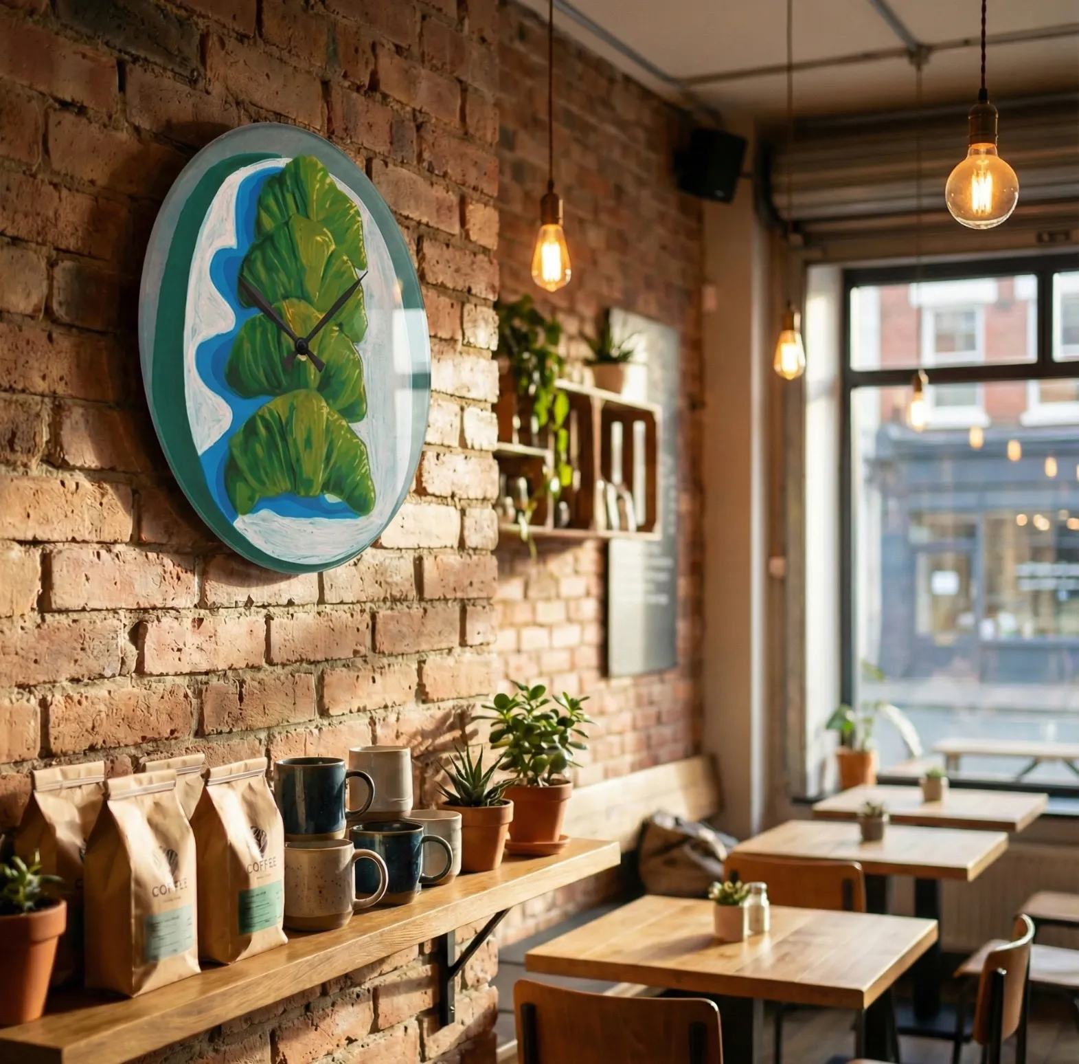 Jade Stone Wall Clock