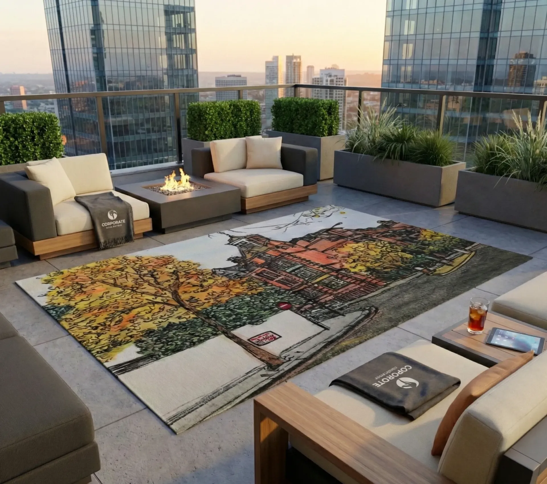 The Golden Season Outdoor Rug
